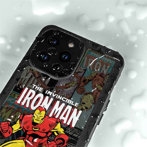 Marvel Classic Comics Iron Man Action Vintage iPhone 15 Pro Waterproof Case